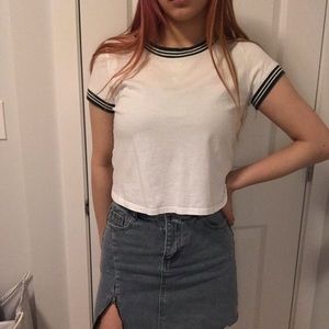 Garage- white crop top